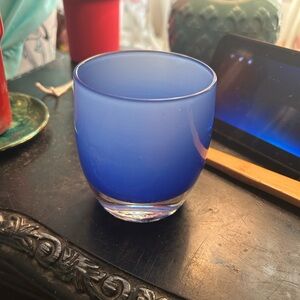 Glassybaby—Blue Glass Candle Holder (Brave)